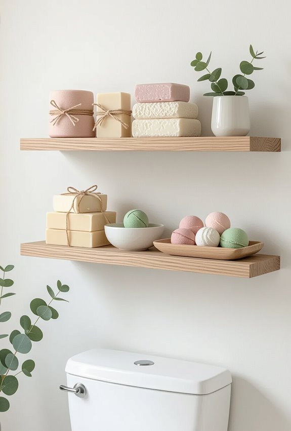 color coordinated luxe bath display