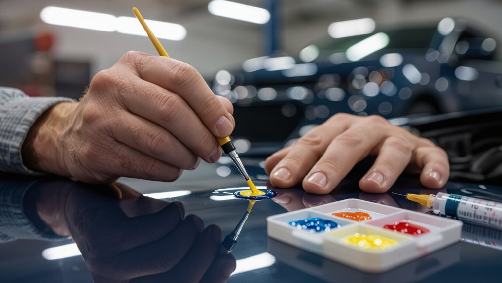 color matched touch up technique