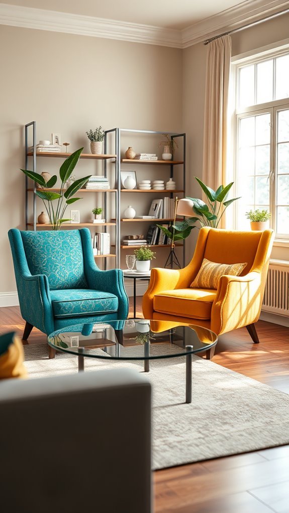 colorful accent chairs elevate