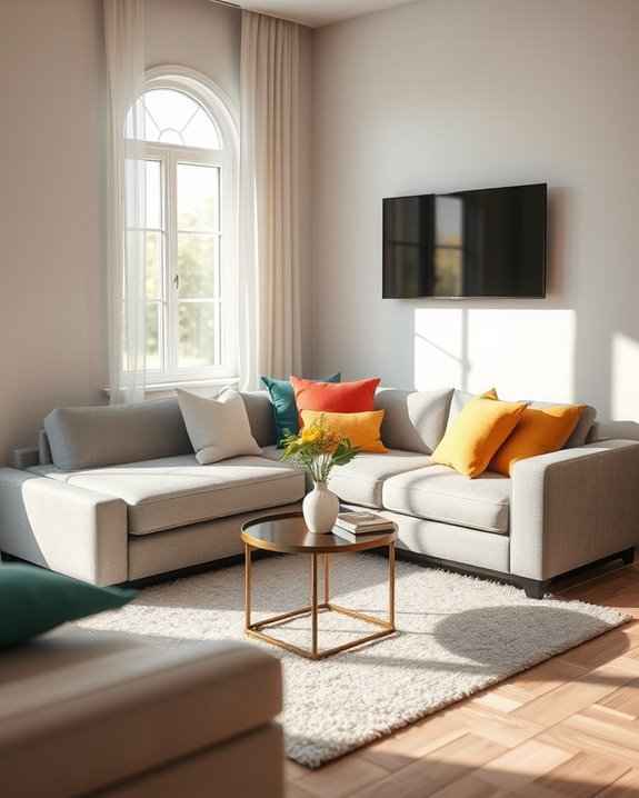 colorful accents enhance relaxation