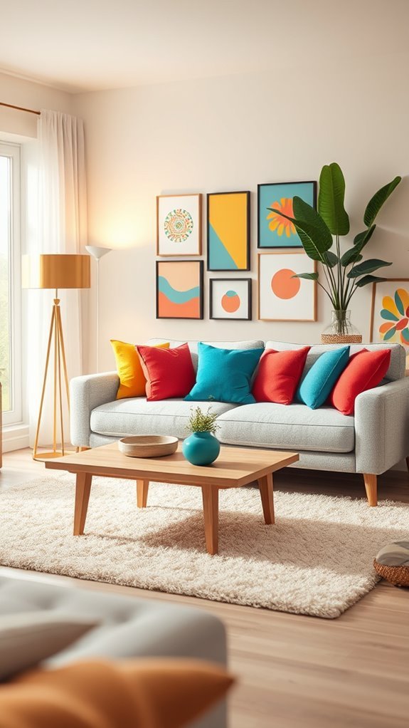 colorful accessories brighten spaces