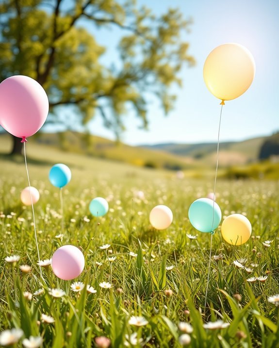 colorful balloon release joy