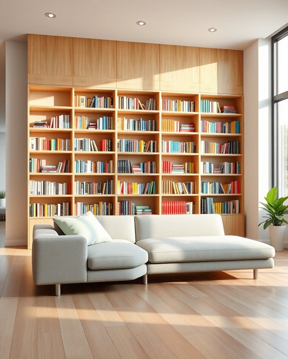 colorful book organization impact