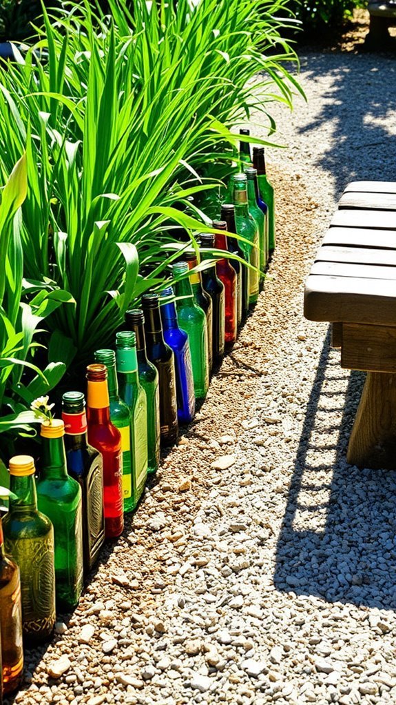 colorful bottle garden edging