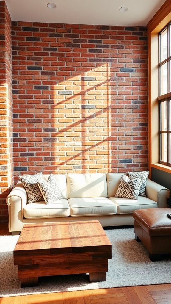 colorful brick accent walls