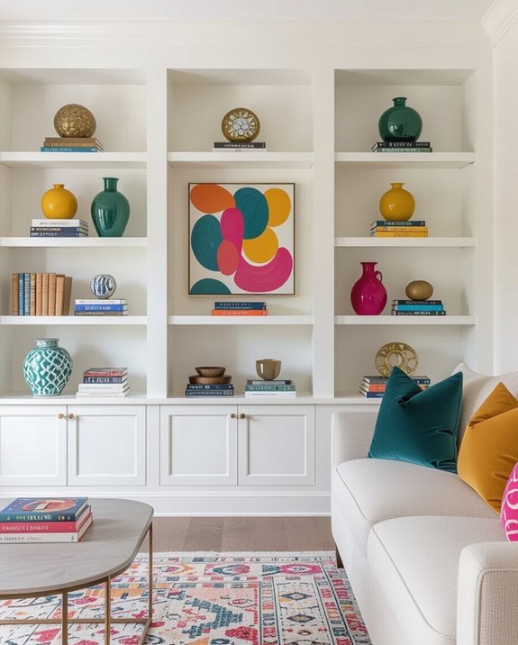 colorful built ins for personality