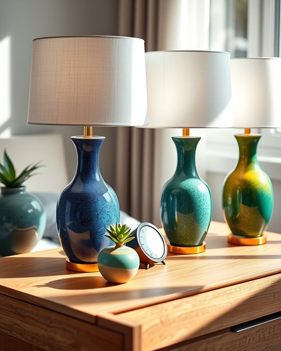 colorful ceramic lamp bases