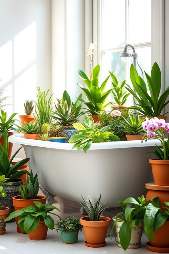 colorful ceramic pots enhance