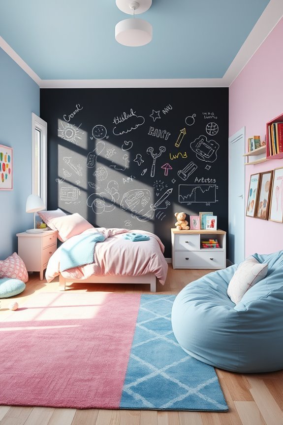 colorful chalkboard creativity space