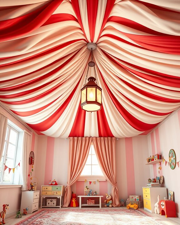 colorful circus themed bedroom design