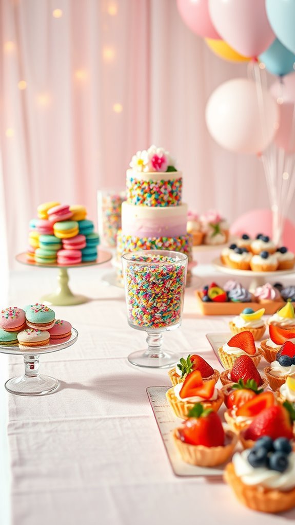 colorful dessert bar experience