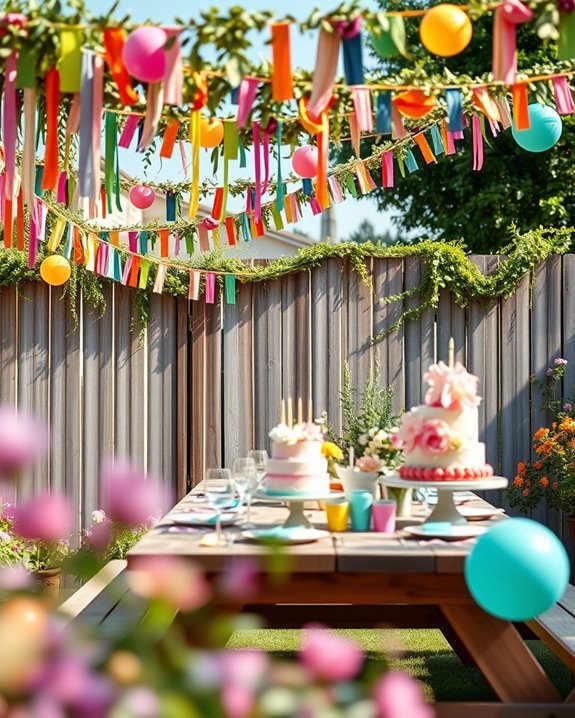 colorful diy party garlands