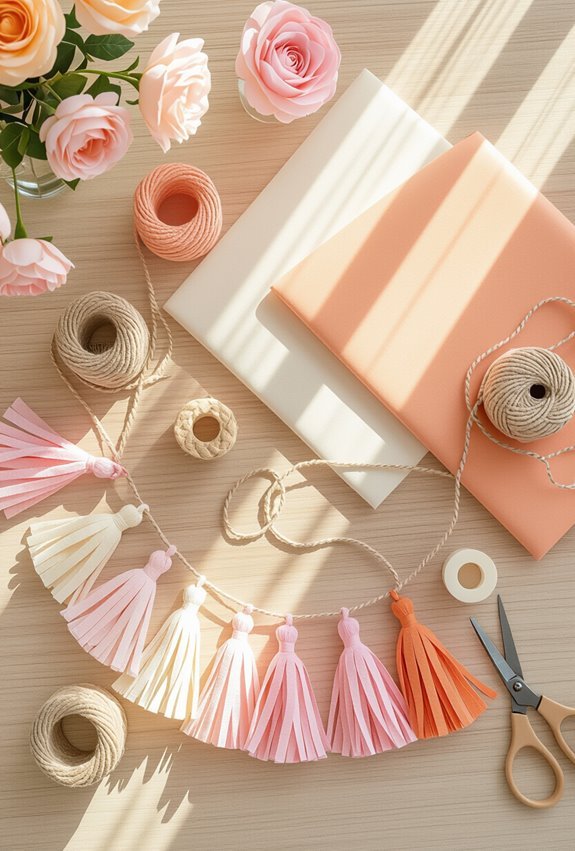 colorful diy tissue tassels