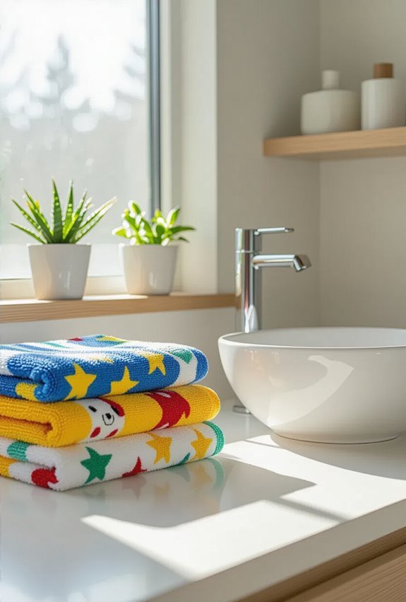 colorful durable kids towels
