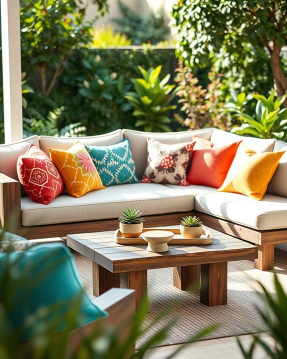 colorful durable outdoor cushions