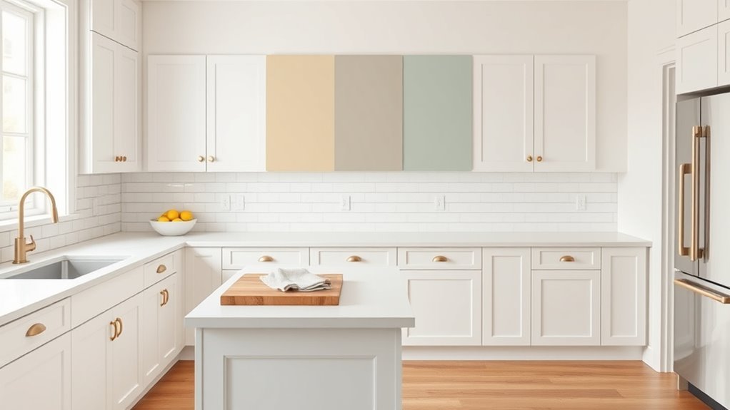colorful kitchen cabinet pairing