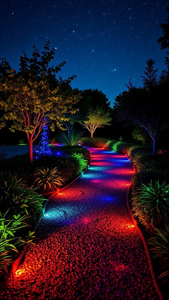 colorful led pathway design