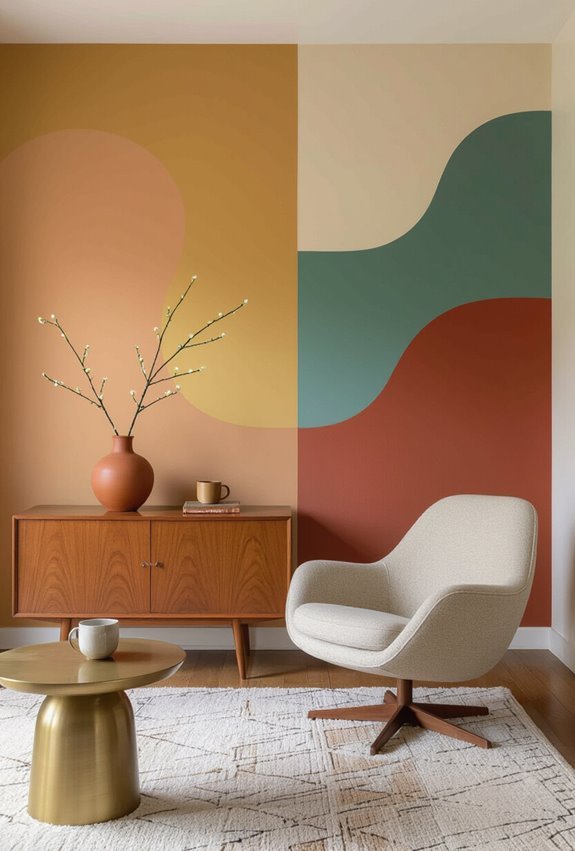colorful midcentury retro accent