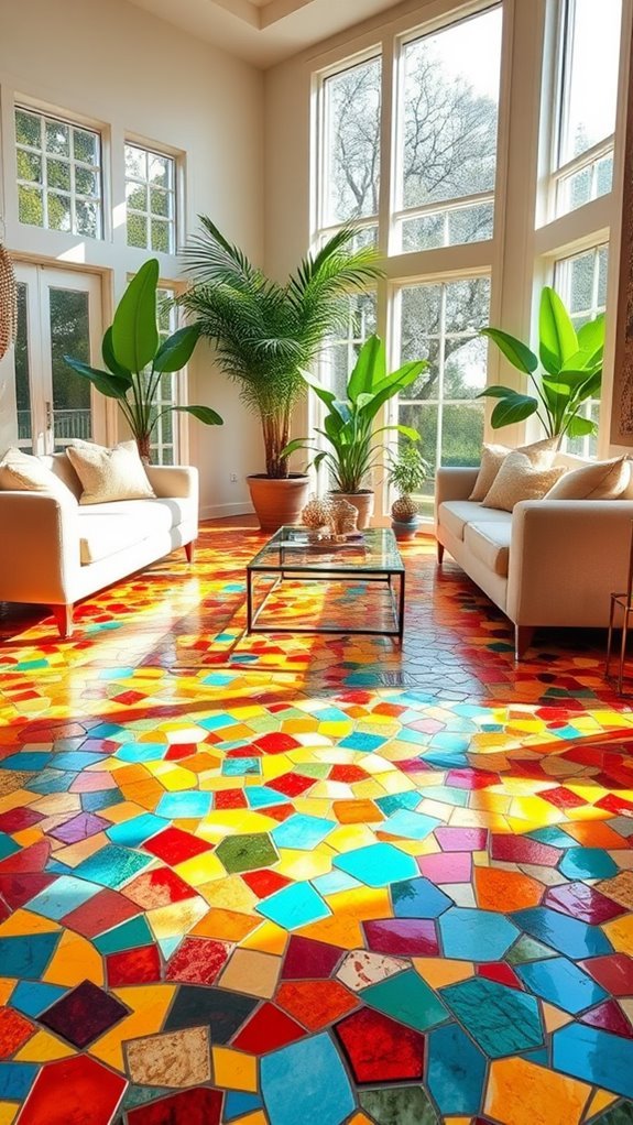 colorful mosaic tile design