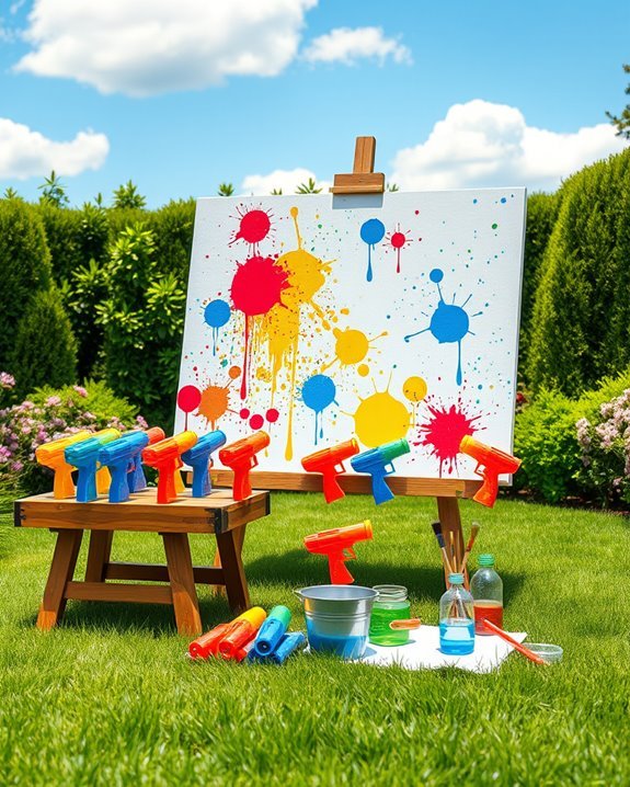 colorful outdoor art activity