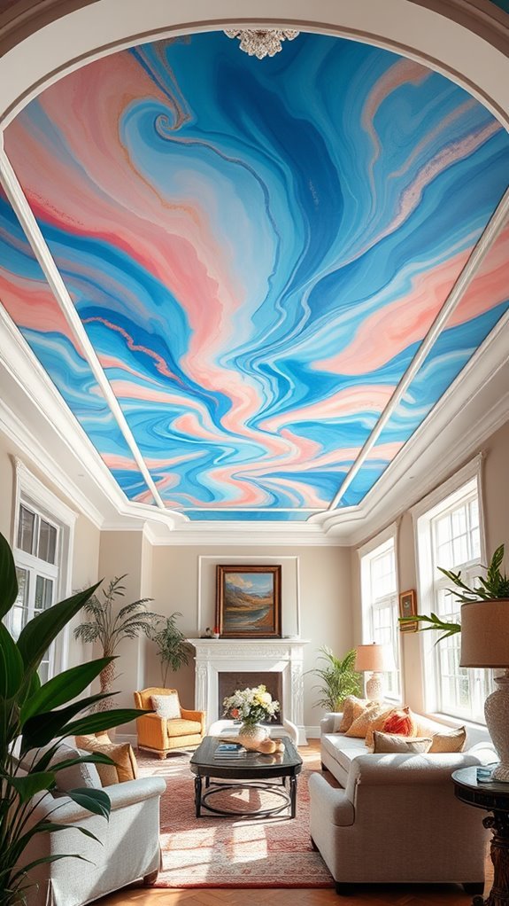colorful painted ceilings