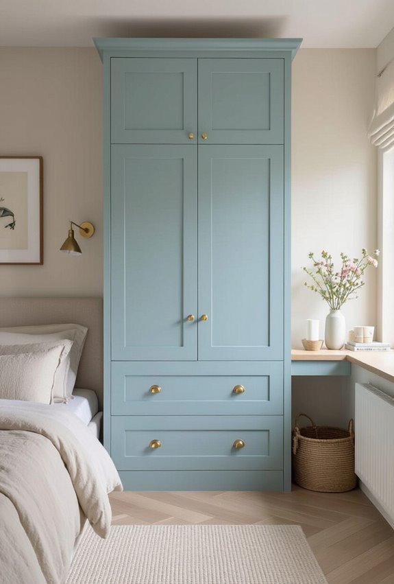 colorful personalized painted cupboards