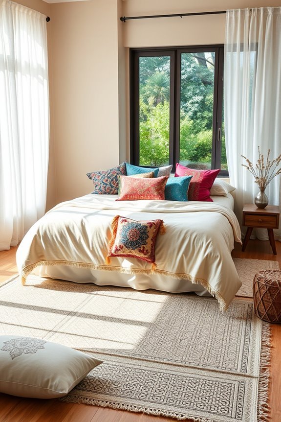 colorful pillows for coziness