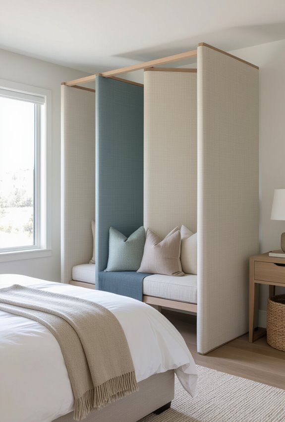 colorful removable fabric room dividers