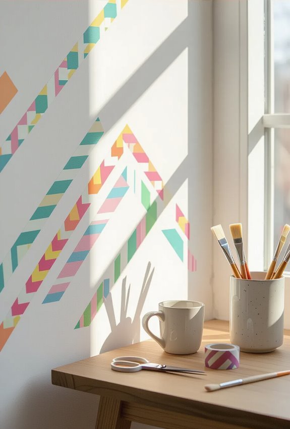 colorful removable washi murals