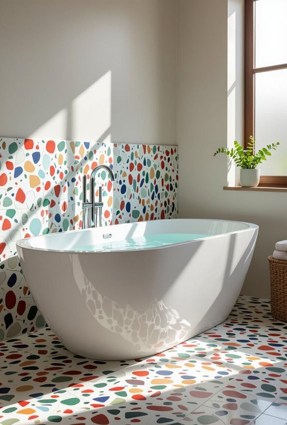 colorful speckled terrazzo texture