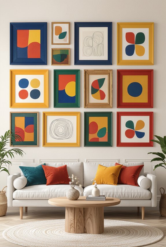 colorful textured frame grouping