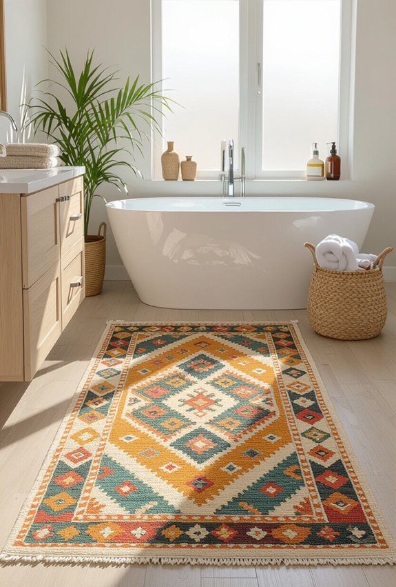 colorful textured rugs for comfort