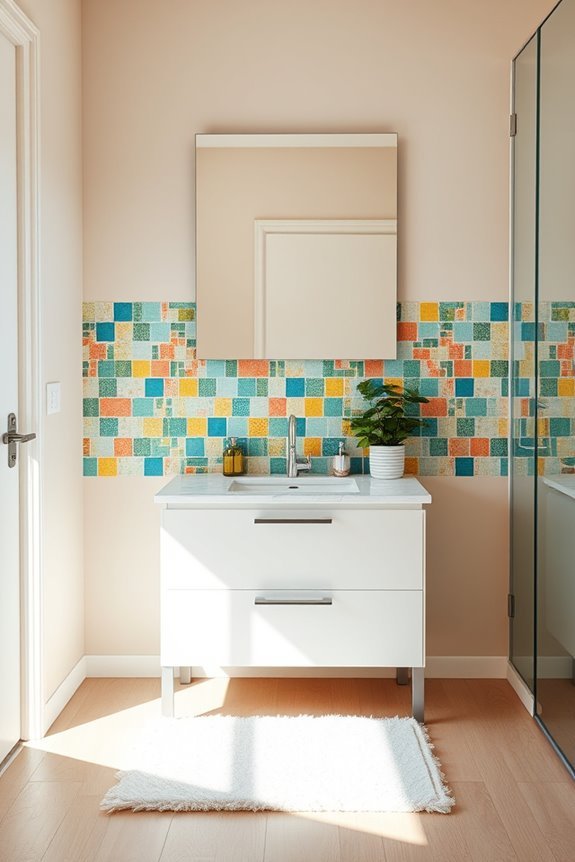 colorful tile backsplash design