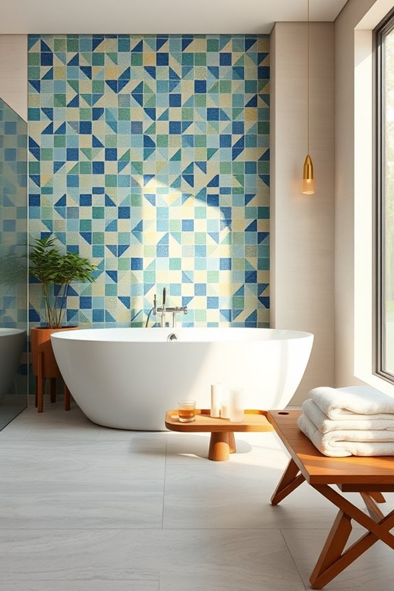 colorful tile mosaic creation