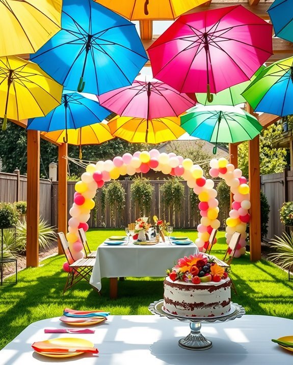 colorful umbrellas for parties