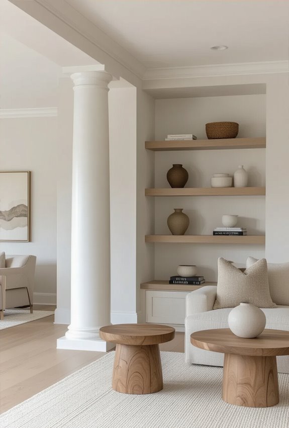 columns with built ins