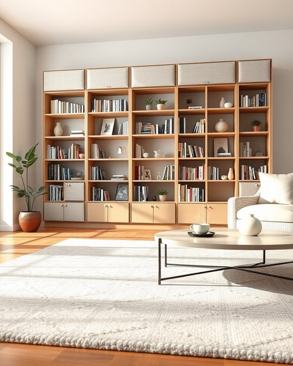 comfortable and elegant bookshelves