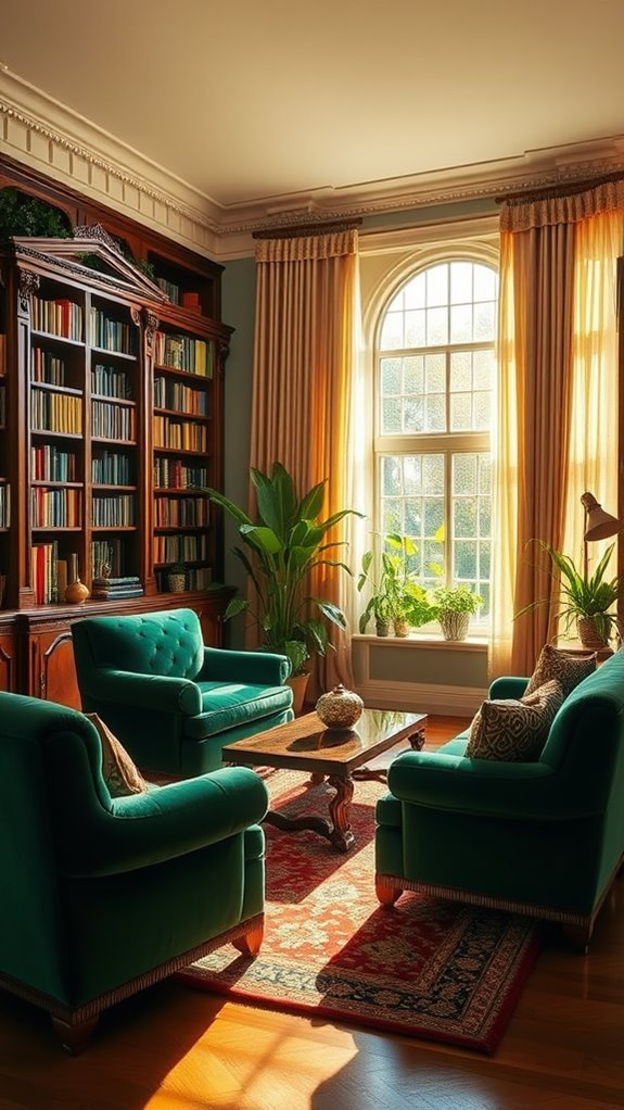 comfortable book laden corner