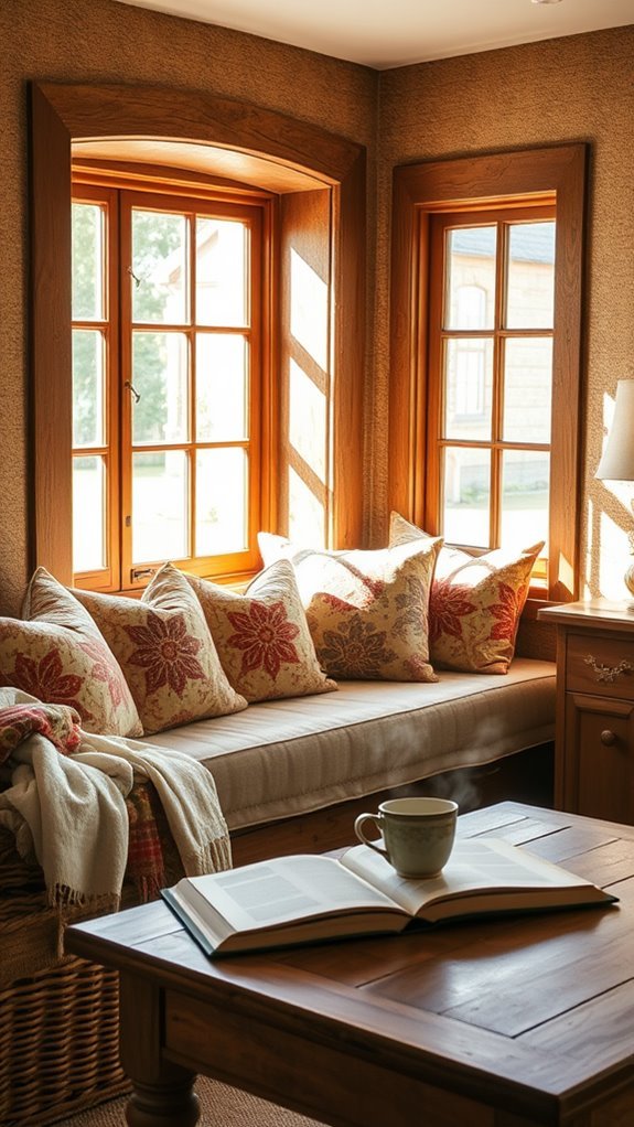 comfortable nook by window