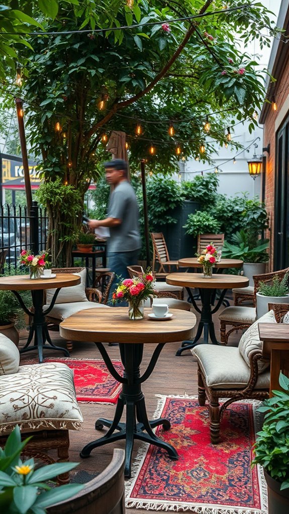 comfortable outdoor caf rugs
