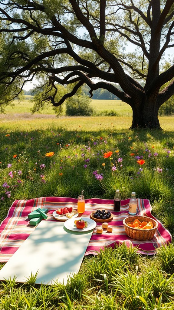 comfortable outdoor stretching experience