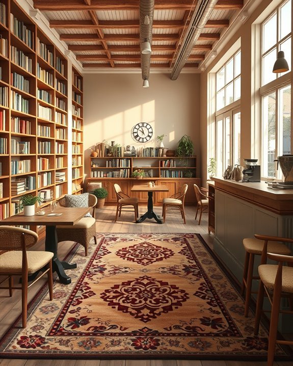 comfortable patterned rug accents