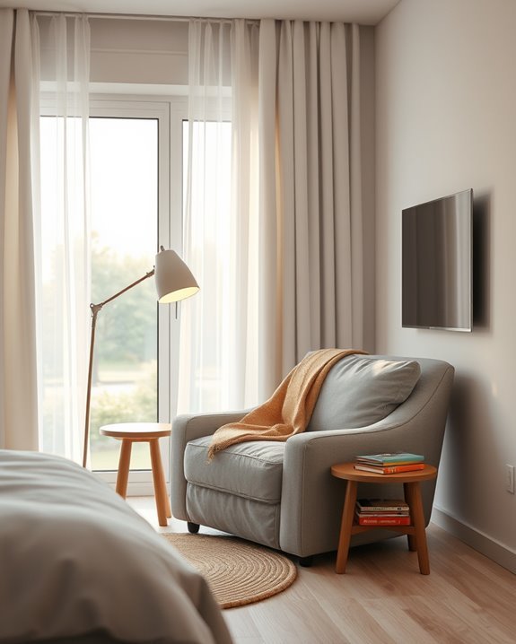 comfortable reading retreat space