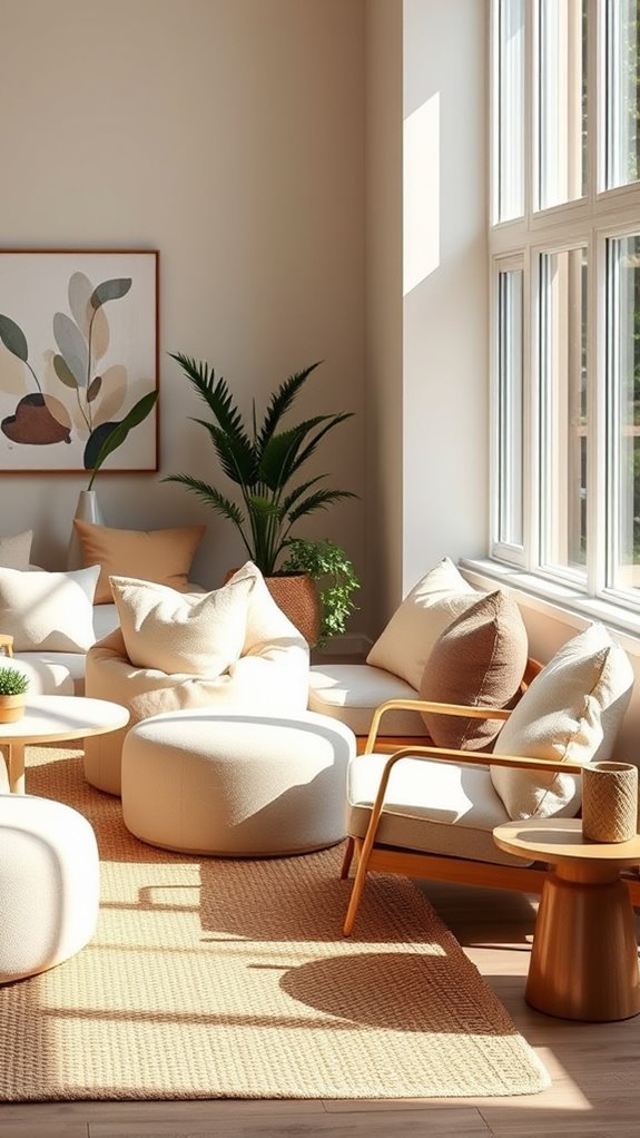 comfortable seating for relaxation