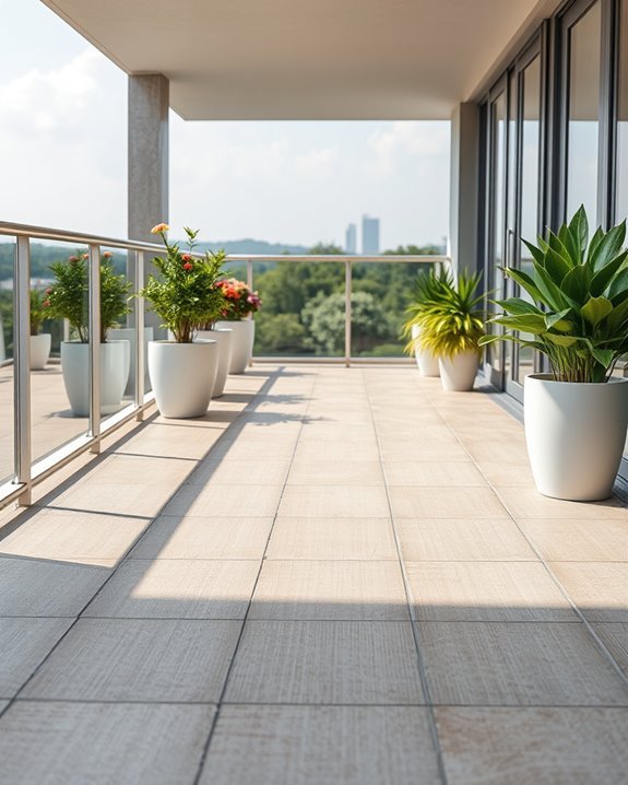 comfortable slip resistant balcony flooring