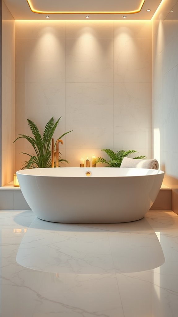 comfortable spa like bathing experience