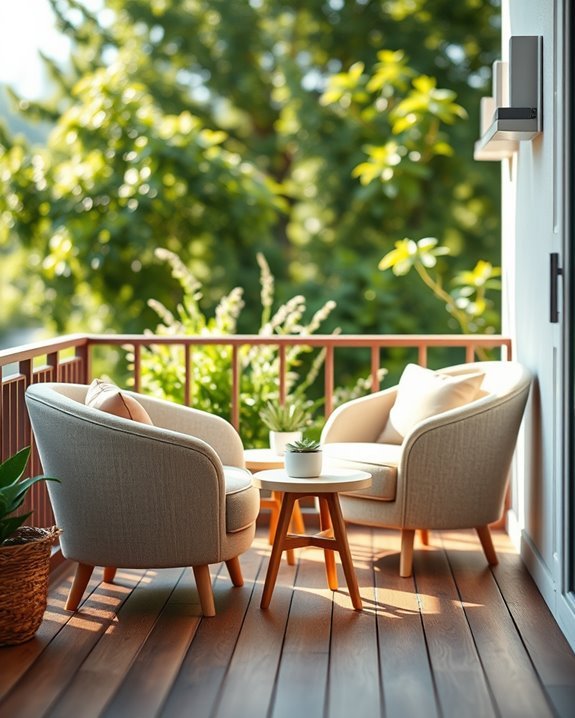 comfortable stylish outdoor seating