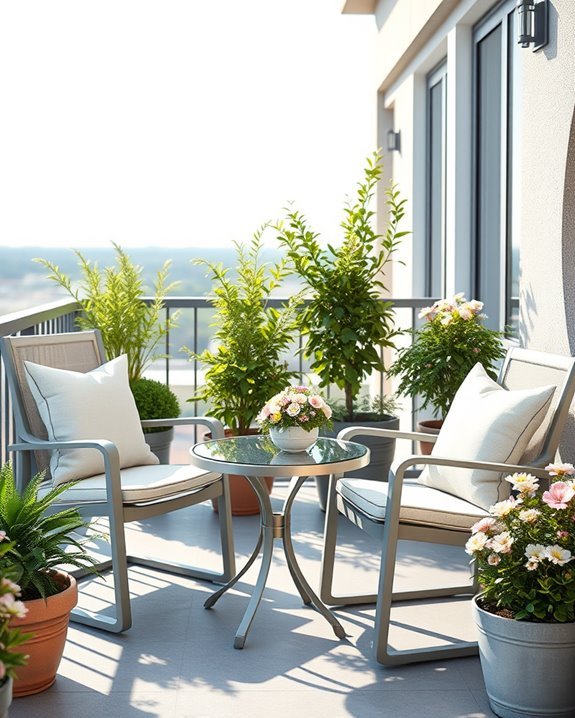 comfortable stylish outdoor seating