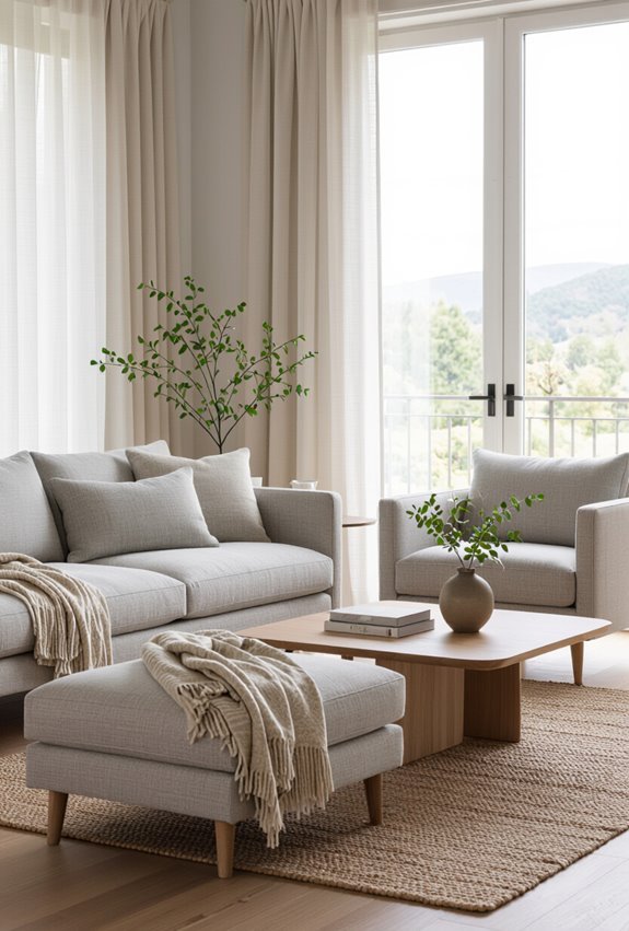 comfortable stylish sectional and chairs