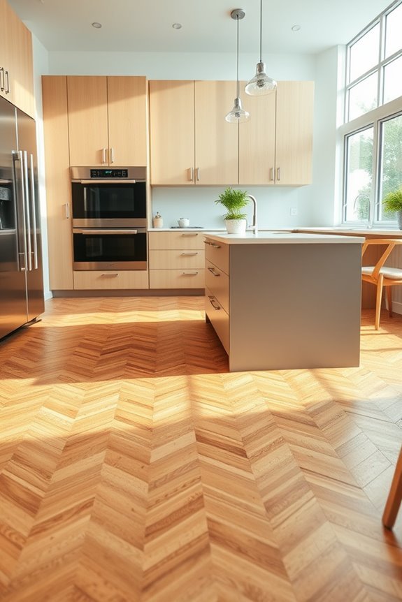 comfortable sustainable kitchen flooring